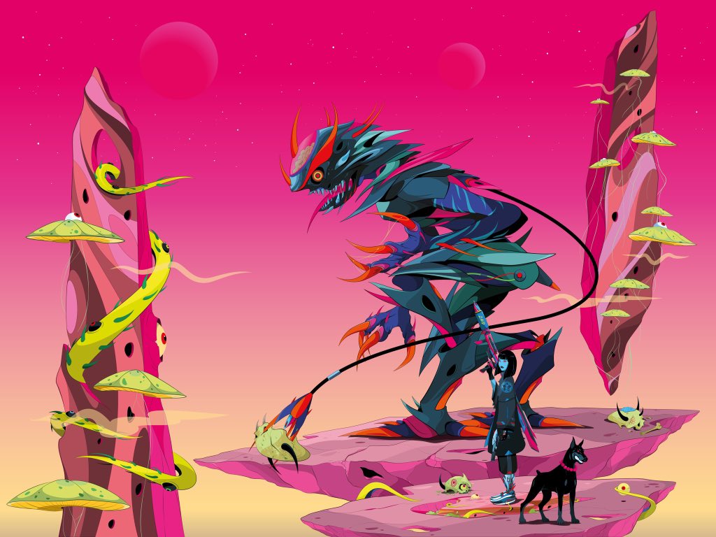 Creating the worlds I used to imagine as a kid.

100% adobe illustrator