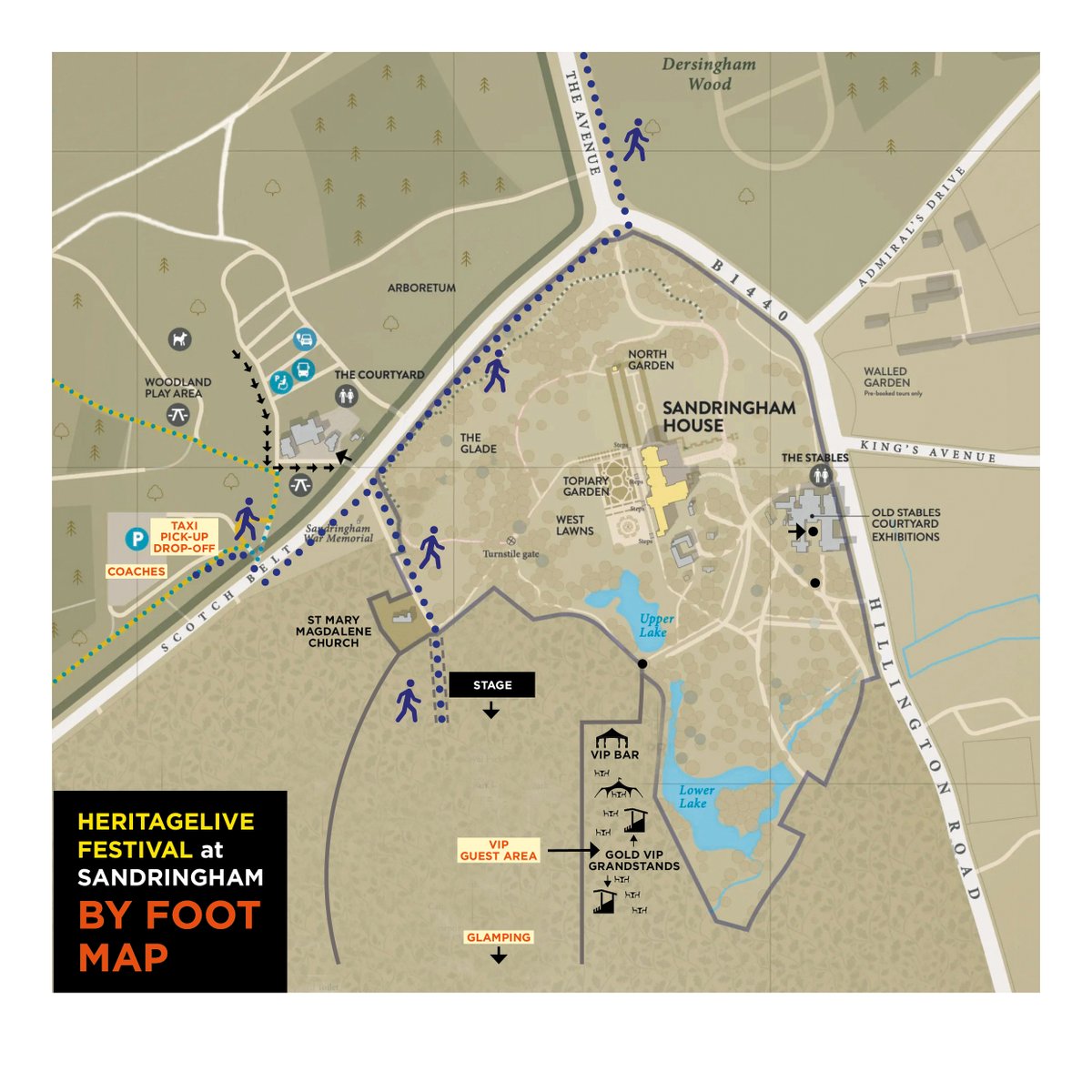 Heritage Live (@heritagelivegce) on Twitter photo For those attending our #SandringhamEstate concerts and wish to travel by foot to the event site, or be dropped-off / picked-up by car, please make note of the following map.
The Pick-Up Drop-off point is located at What3Words location: ///surfaces.cabinets.incursion or For those attending our #SandringhamEstate concerts and wish to travel by foot to the event site, or be dropped-off / picked-up by car, please make note of the following map.
The Pick-Up Drop-off point is located at What3Words location: ///surfaces.cabinets.incursion or