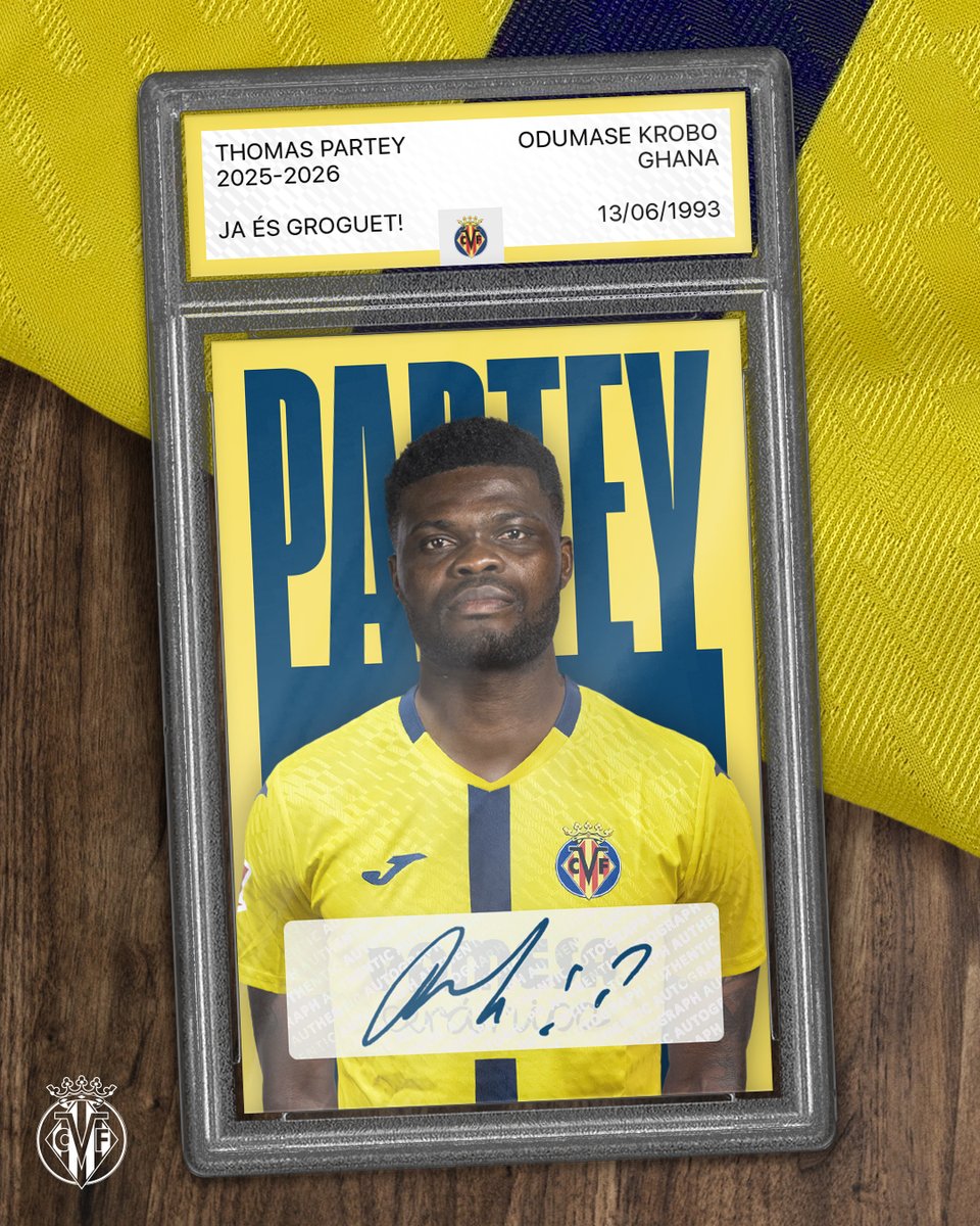 Villarreal CF (@villarrealcf) on Twitter photo El Villarreal CF y <a href="/Thomaspartey22/">Thomas Teye Partey</a> han alcanzado un acuerdo para que el futbolista ghanés se vincule al conjunto groguet de cara a la presente temporada 2025-26.
El jugador se sumará a la dinámica del equipo a partir de mañana en la Ciudad Deportiva. El Villarreal CF y <a href="/Thomaspartey22/">Thomas Teye Partey</a> han alcanzado un acuerdo para que el futbolista ghanés se vincule al conjunto groguet de cara a la presente temporada 2025-26.
El jugador se sumará a la dinámica del equipo a partir de mañana en la Ciudad Deportiva.