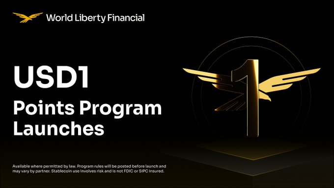 听说了没？🦅USD1 积分计划就要上线了！
<a href="/worldlibertyfi/">WLFI</a> 这是认认真真在给老用户上福利，打响忠诚度革命第一枪！
大热来袭，那我怎么可能不搞点事情？
🎉 给大家送点猪脚饭：
来吧: 10 x 10 USD1 空投真金白银到位！

👇抽奖参加方式
1️⃣ 关注我和 <a href="/0xDylan_/">Dylan_0x</a>
2️⃣ 三连（点赞、转发、评论）这条推文

⏰