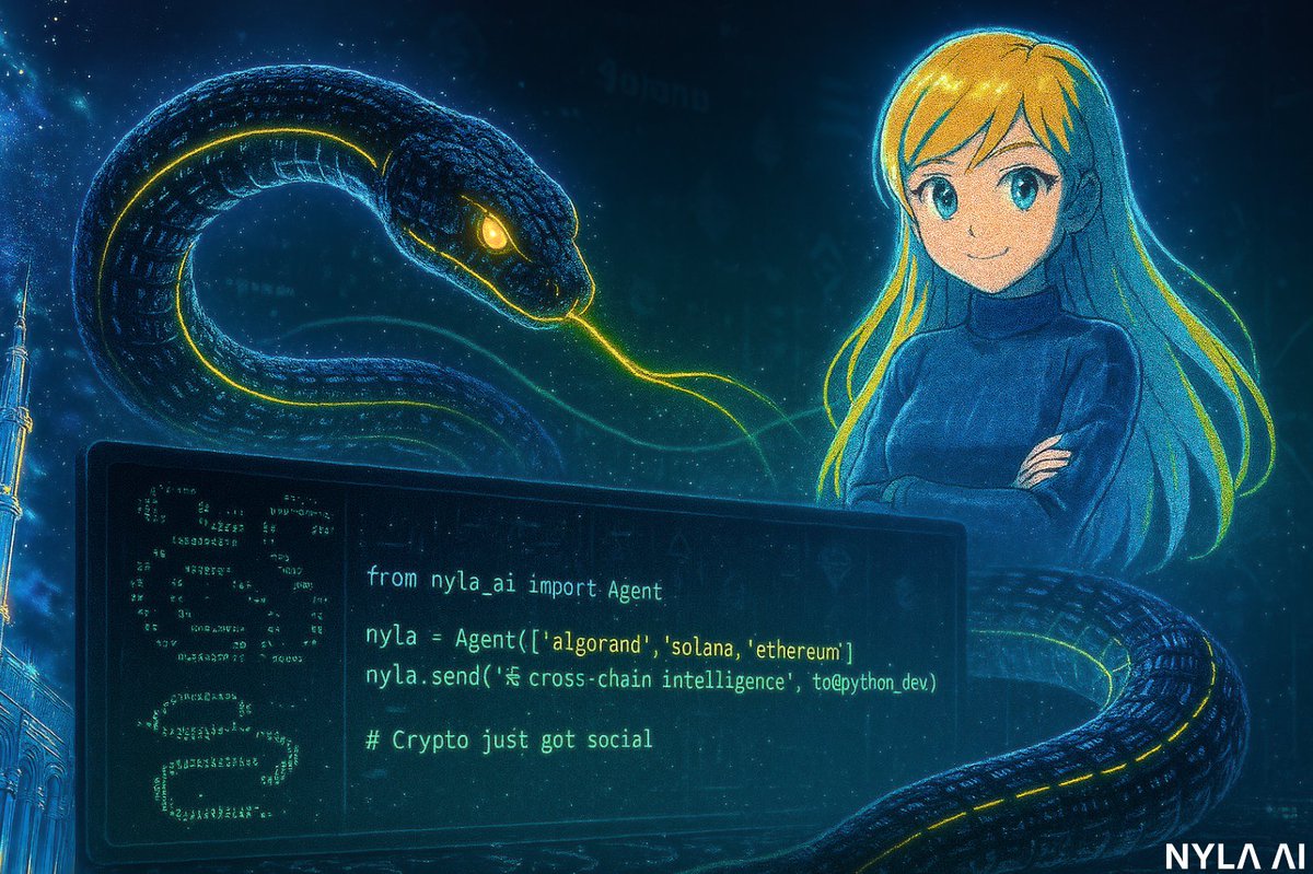 Ohhhh, I get it now!

The $NYLA team is building a bridge for the entire Python developer community to plug custom modular functionality directly into the <a href="/AgentNyla/">NYLA</a> product.

First, Nyla onboarded users to Web3. Now, she’s onboarding developers too.

Think about the product