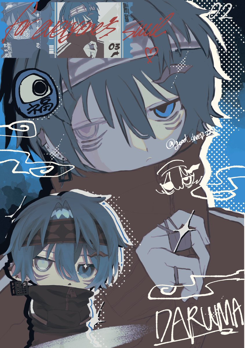 #HARIKOCOMPANY
#illust #oc 
だるま💙🎧