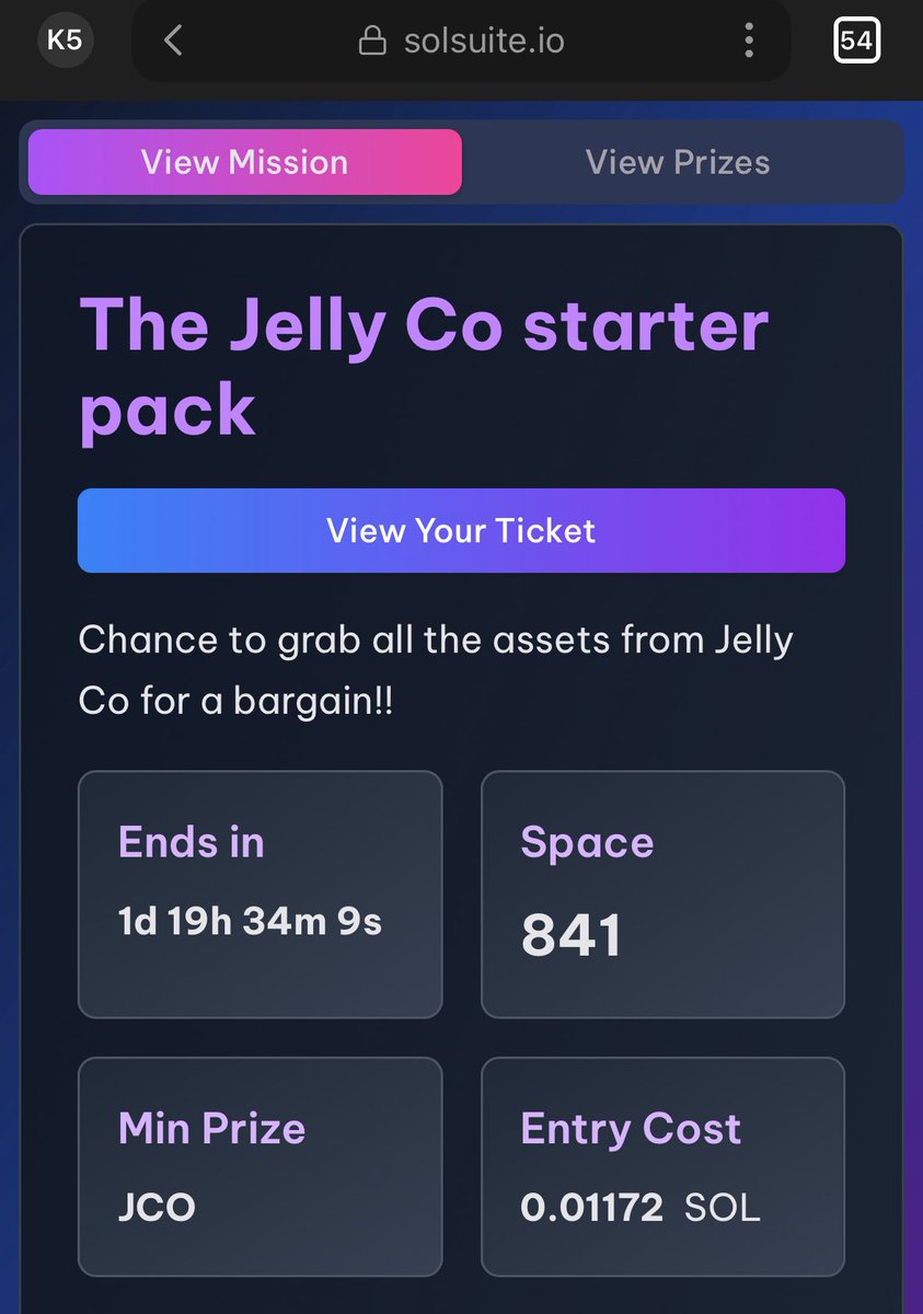 CAP🔥 | Gambulls.com (@thedevilrascal) on Twitter photo <a href="/sol_suite/">Sol Suite by JellyCo.</a> 
Global Mission is live
Win your JellyCo starter pack <a href="/sol_suite/">Sol Suite by JellyCo.</a> 
Global Mission is live
Win your JellyCo starter pack