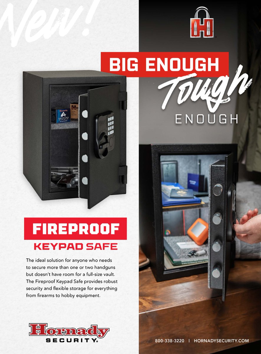 Big enough. Tough enough.💪

Learn more here: store.hornady.com/fireproof-keyp…
.
.
.
.
#hornady #hornadysecurity #fireproof #security #safety #firearmsafety