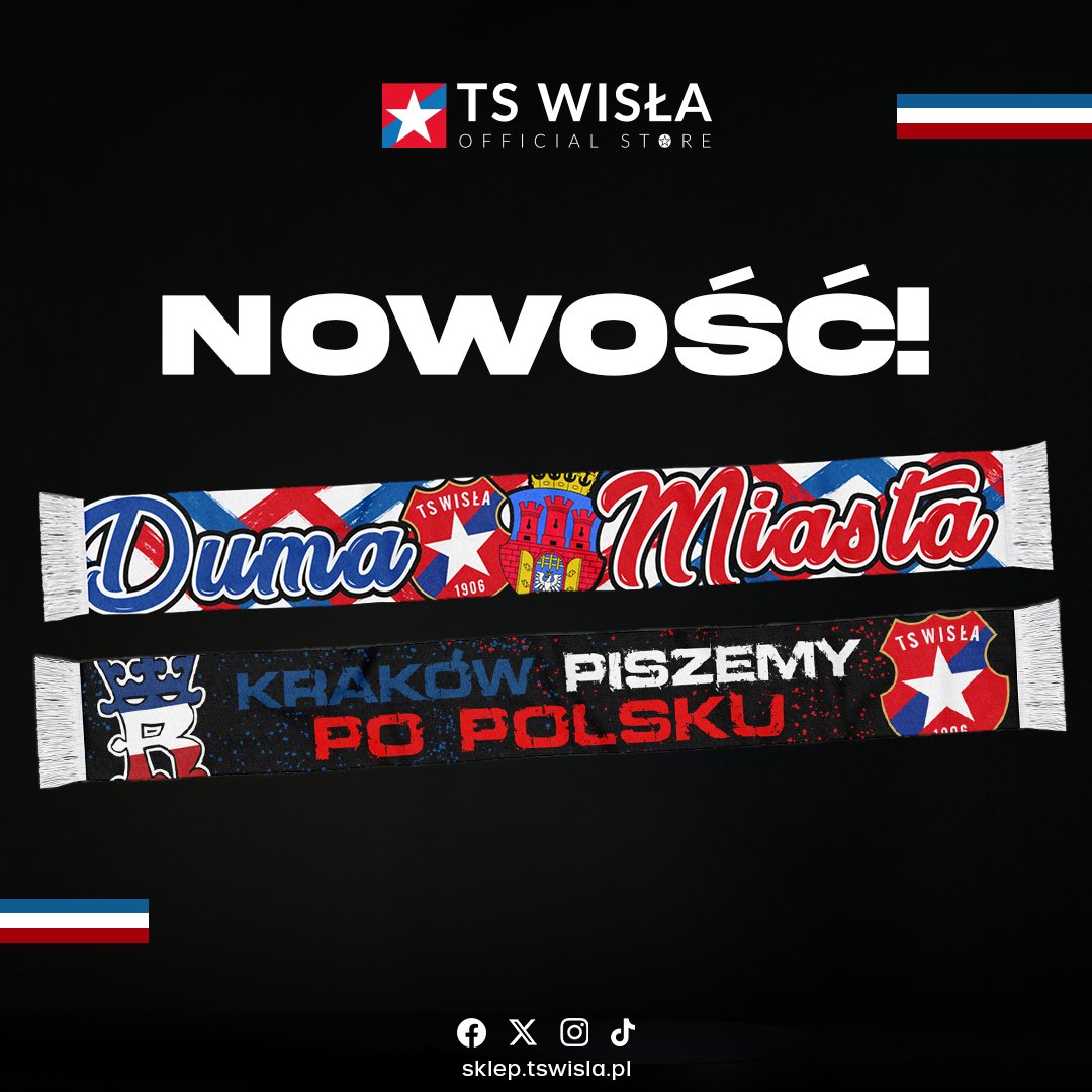 Od jutra w sprzedaży dwa nowe wzory szalików ❗🔵⚪🔴

Szaliki w sklepie internetowym pojawią się w następnym tygodniu.