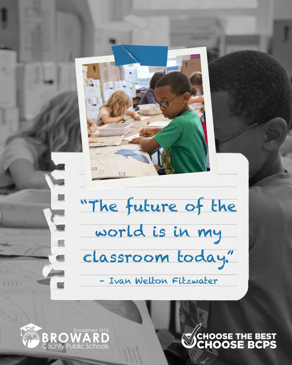 browardk12teach's tweet photo. To our BCPS educators, thank you for inspiring, guiding, and shaping the minds that will lead tomorrow. Weโre so grateful for all that you do, every single day. ๐๐
.
.
.
#ThankATeacher #BCPSEducators #BrowardCountyPublicSchools #ChooseTheBestChooseBCPS #ClassroomQuote https://t.co/ILr5IefGqY