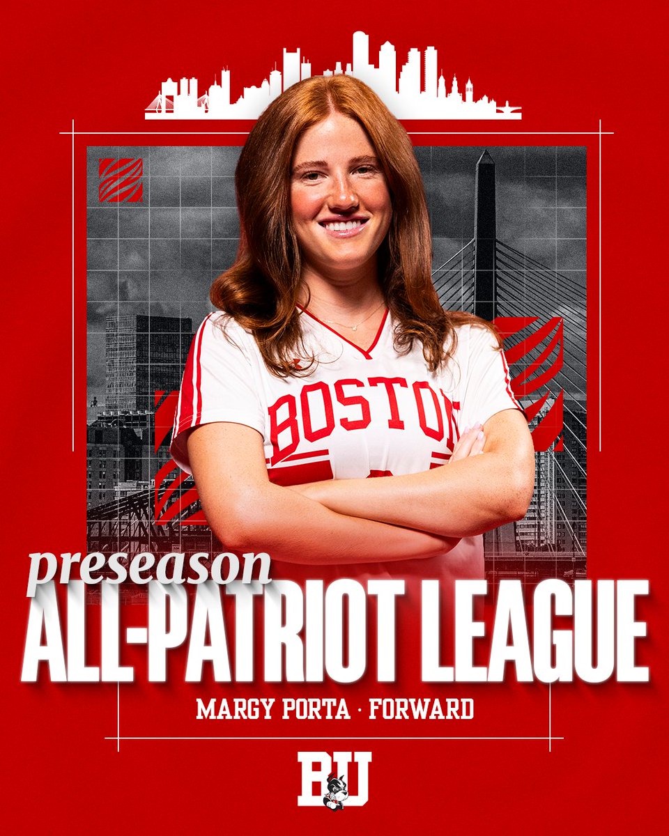 BU Women's Soccer (@terrierwsoc) on Twitter photo Margy’s leading us at the 🔝 ‼️ #GoBU
Congratulations to Margy Porta on being named the <a href="/PatriotLeague/">Patriot League</a> Preseason Offensive Player of the Year and earning preseason All-PL honors!!! Margy’s leading us at the 🔝 ‼️ #GoBU
Congratulations to Margy Porta on being named the <a href="/PatriotLeague/">Patriot League</a> Preseason Offensive Player of the Year and earning preseason All-PL honors!!!