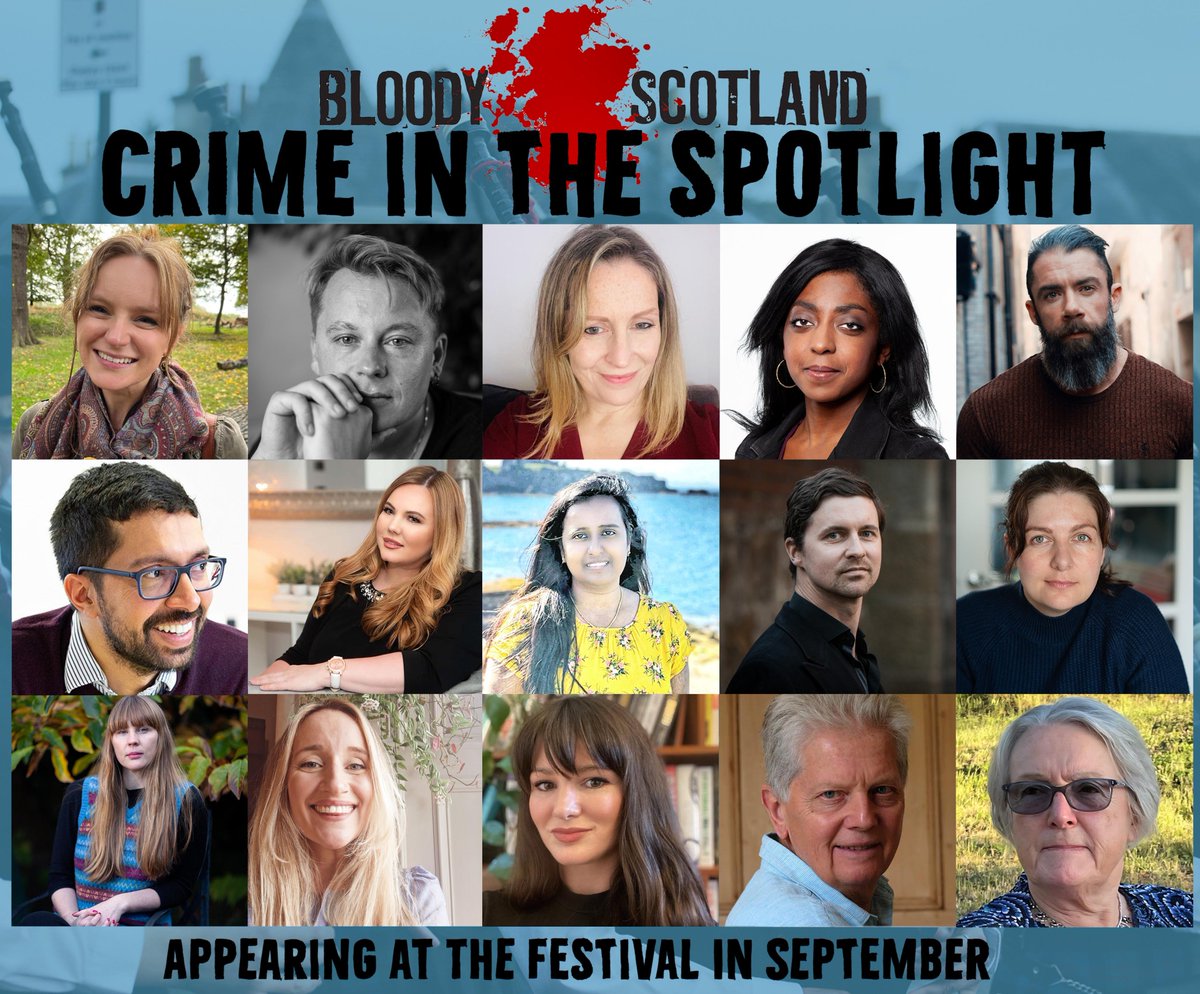 Look at the splendid line up of new and emerging authors who'll be battling their nerves as they take to the stage in front of our headlining Albert Halls crowds in this year's Crime in the Spotlight slots! Full line up here bloodyscotland.com/crime-in-the-s…
