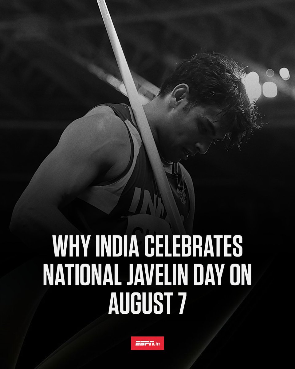 📆 OTD: One throw. One gold. One legacy that will forever echo across Indian sports 🥇 🇮🇳

The National Javelin Day celebrates the historic moment from 4 years ago when Neeraj Chopra made a mark that no stat can measure 🎯