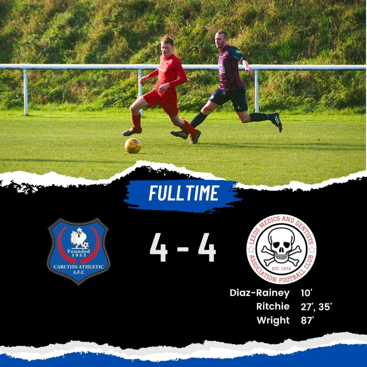 It was honours even as our pre-season action continued in an action packed friendly against <a href="/CarltonAthletic/">Carlton Athletic ⚽️</a> on Tuesday evening.

#LMDAFC