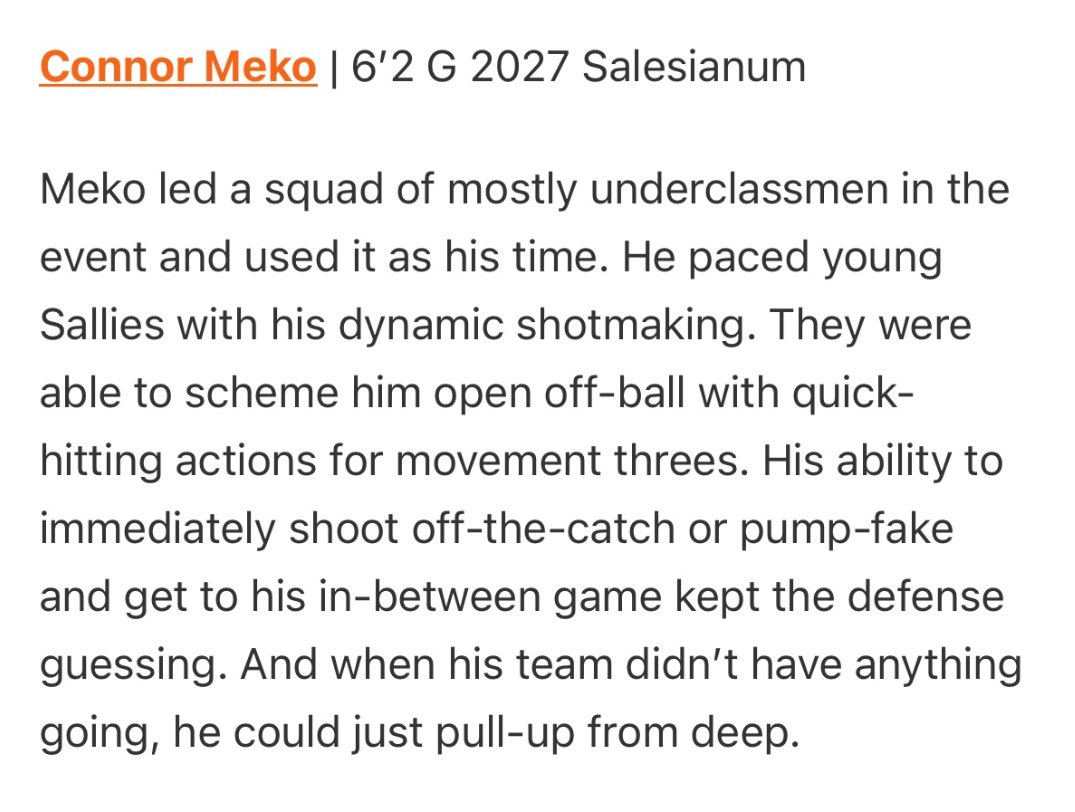 Connor Meko (@connormeko) on Twitter photo Thank you <a href="/prephoopsde/">Prep Hoops Delaware</a> for the write up! <a href="/SalesianumHoops/">Salesianum Hoops</a> <a href="/UptownAAU/">Uptown Basketball Academy</a> Thank you <a href="/prephoopsde/">Prep Hoops Delaware</a> for the write up! <a href="/SalesianumHoops/">Salesianum Hoops</a> <a href="/UptownAAU/">Uptown Basketball Academy</a>