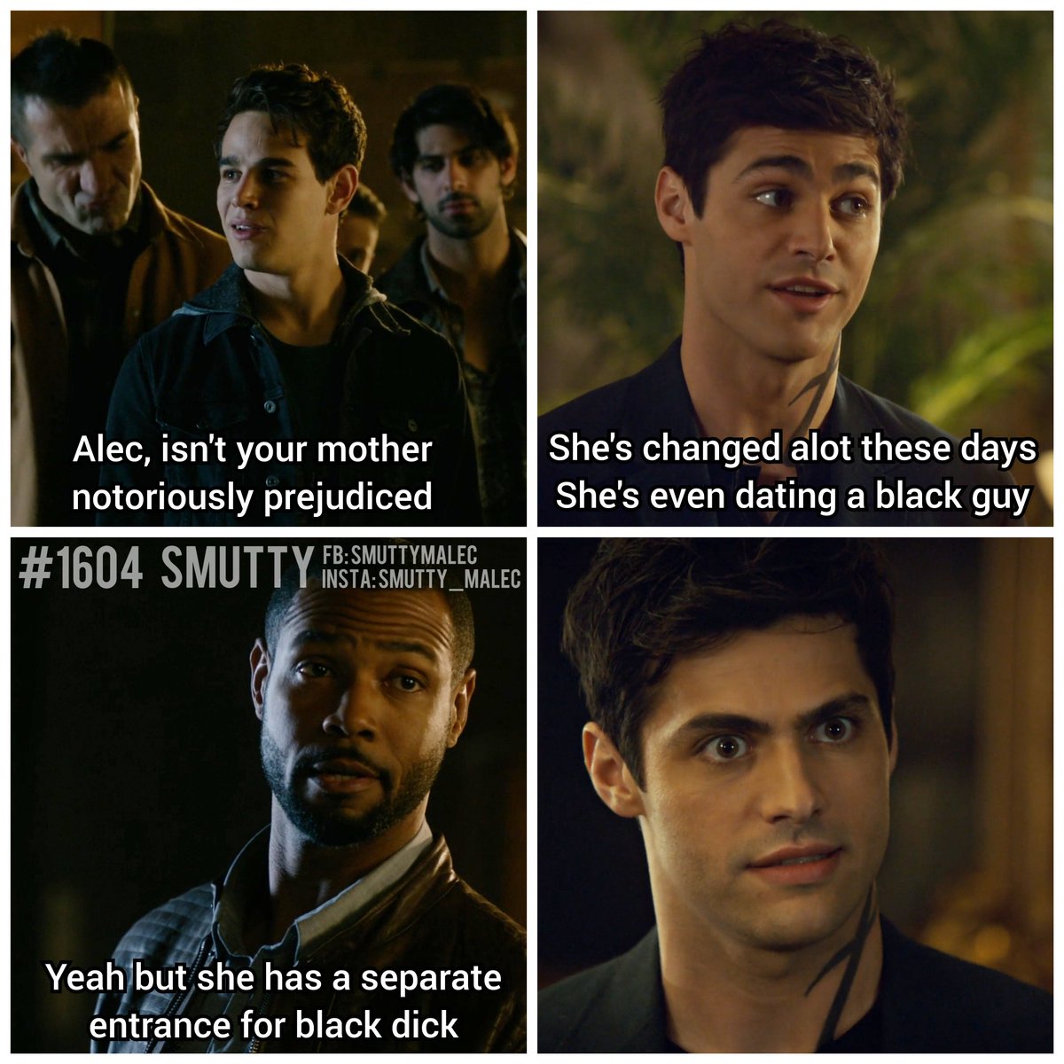 MalecSmutty's tweet photo. #1604 Maryse changed a lot 😶
#shadowhunters #shadowhunterstv #malec #aleclightwood #magnusbane #matthewdaddario #mattdaddario #harryshumjr #shumdario #SaveShadowhunters #shadowhunterslegacy #simonlewis #albertorosende #isaiahmustafa #luciangraymark #lukegarroway https://t.co/dGTYMGwb9i