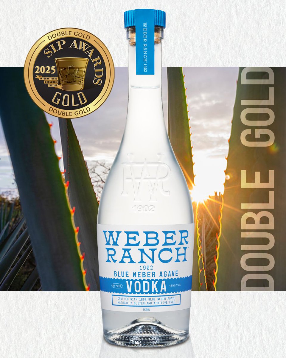 WeberRanchVodka's tweet photo. What’s better than gold? DOUBLE GOLD. 🥇🥇 Huge thanks to the @sipawards for honoring Weber Ranch with a Double Gold at the 2025 competition! #DoubleGold #WeberRanch #SipAwards https://t.co/Mn1eWkx8R8