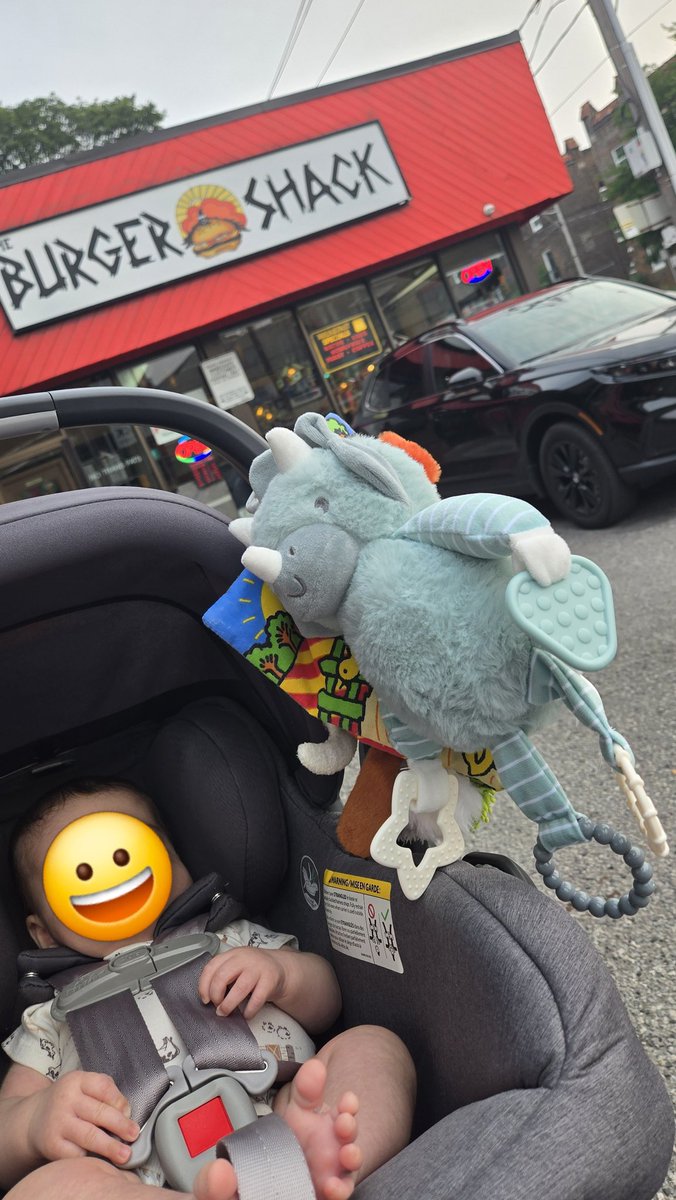Her first visit to Burger Shack! If her childhood is anything like mine, many more to come.