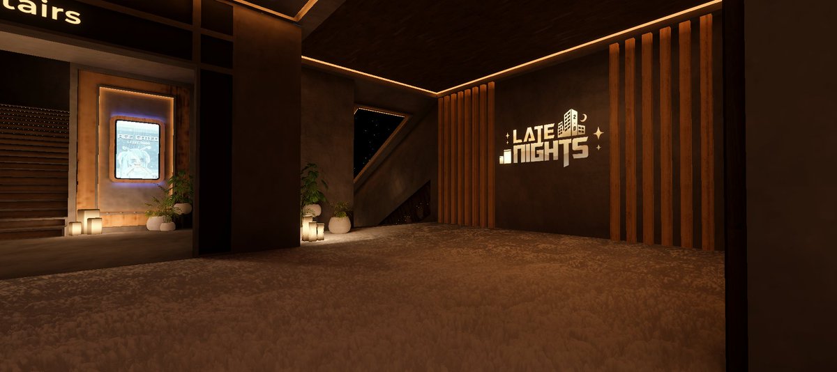 Working on a small update to Late Nights to help groups run their instances! #VRChat #vrchatworld