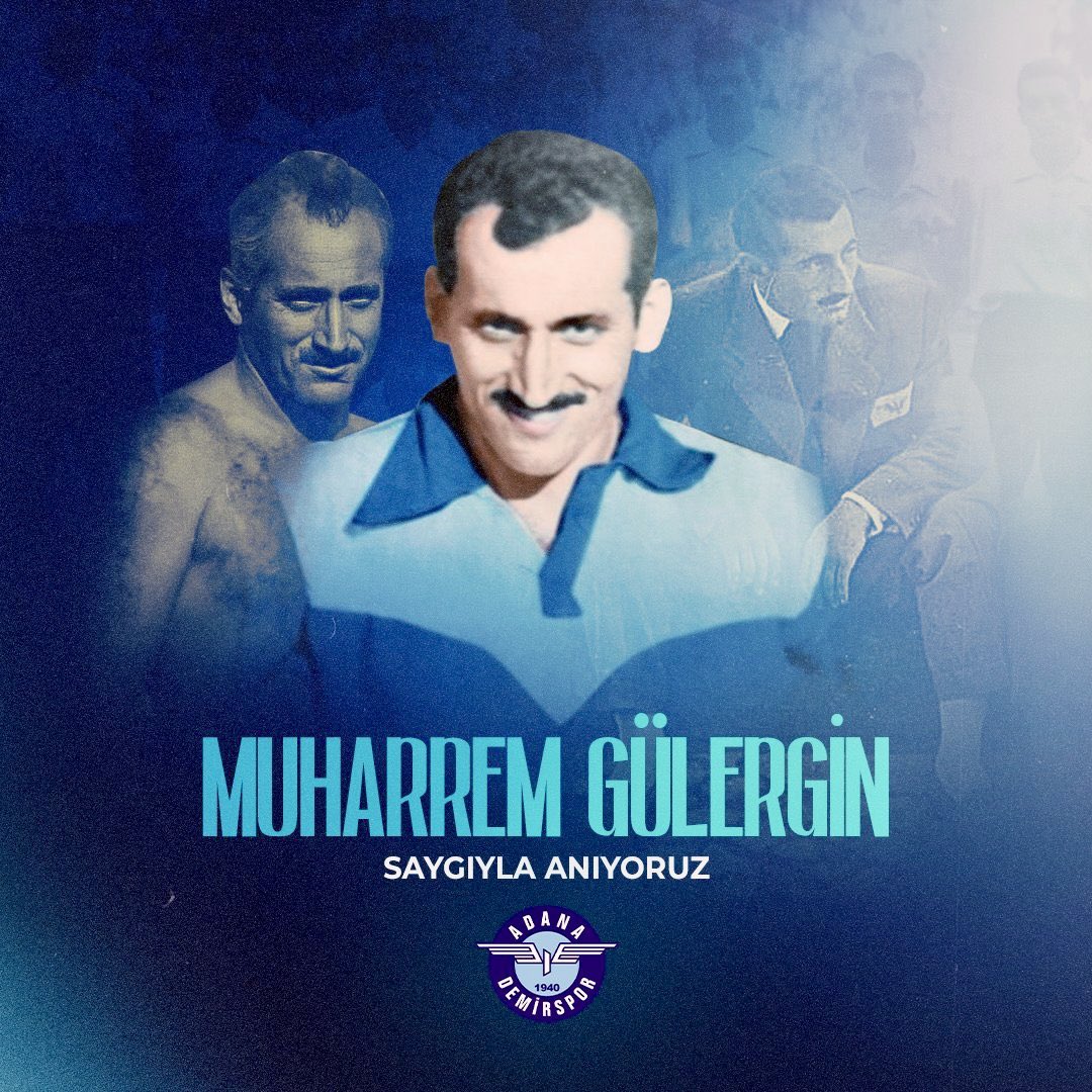 Adana seni unutmaz.
Demirsporlular seni unutmaz.
Türkiye seni unutmaz.

Türk spor tarihinin şeref sayfalarında adı altın harflerle yazılı bir büyük insanı anıyoruz: Muharrem Gülergin.

Sporun çok sesli orkestrasında yalnızca futbolda değil;
yüzmede, sutopunda ve atletizmde ses