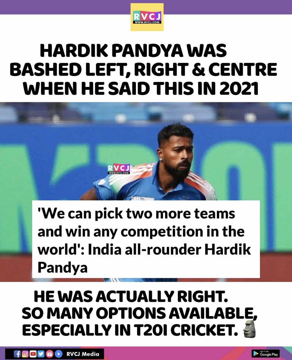 RVCJ Media (@rvcj_fb) on Twitter photo Hardik Pandya was right 👍🏻 Hardik Pandya was right 👍🏻