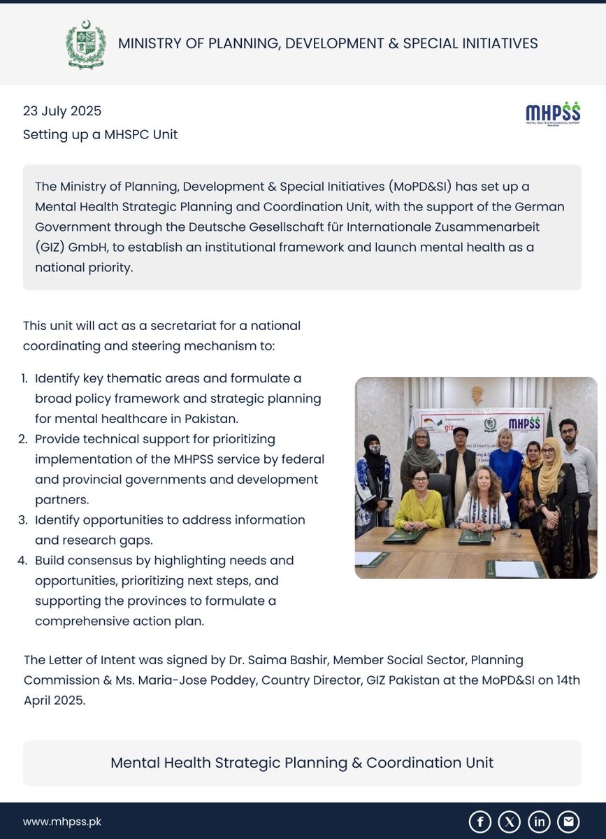 MHPSS_PK (@mhpss_pk) on Twitter photo Access our newsletter dated 23rd July 2025:
mhpss.pk/newsletters/se…
If you wish to subscribe, please send an email to mhspcu@gmail.com Access our newsletter dated 23rd July 2025:
mhpss.pk/newsletters/se…
If you wish to subscribe, please send an email to mhspcu@gmail.com