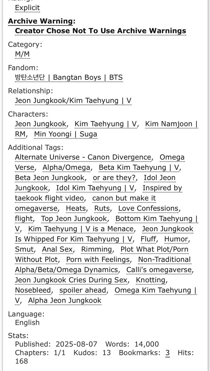 cleookoo's tweet photo. Honeymoon Nose by callicoversy

♡ 14k words | explicit
♡ Idol Jungkook, Idol Taehyung
♡ Alpha/Beta/Omega Dynamics 😚
♡ Whipped JK x Brat TH 🥰
♡ Friends to Lovers
♡ Canon Divergence AU
♡ A result of taekook’s recent shenanigans (lap video 🤭)

https://t.co/EYpXqOHDqT https://t.co/zShlQwFS54