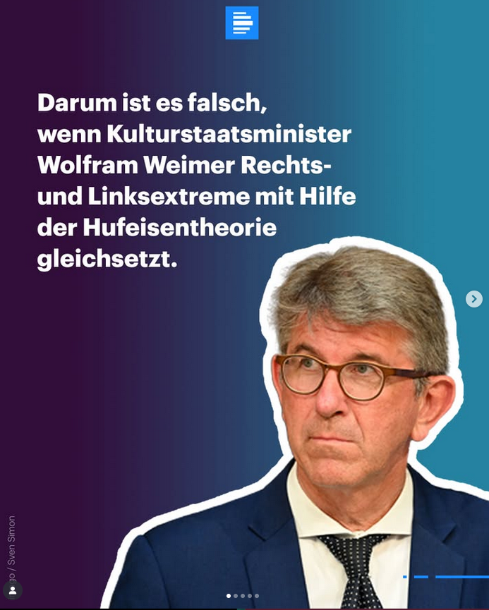 dipolimi's tweet photo. Beim Thema Weimer braucht man beim Deutschlandfunk jetzt auch gar keine Zitate von Experten mehr. Da kommentiert einfach die Redaktion selbst - wer genau, erfährt der Leser nicht.

Ganz klar für den DLF aber: Weimer ist doof. Und hat Unrecht. https://t.co/V5GJf5yZGP