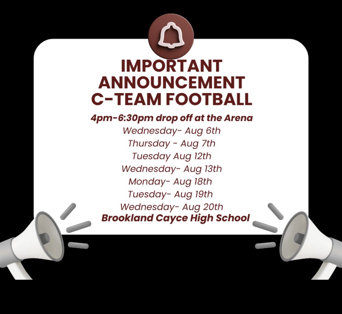 BC C-Team…
Practice Schedule Next 3 weeks.
