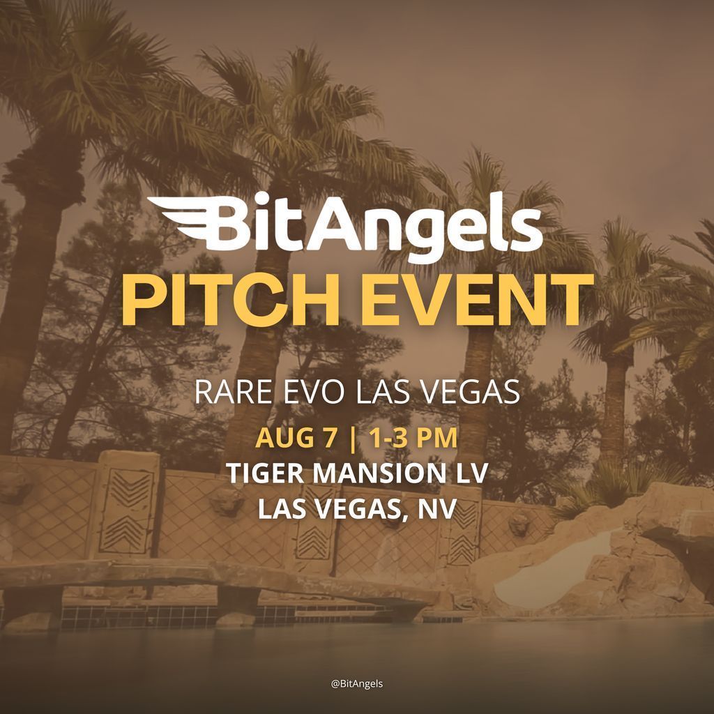 🌟 Happening at Rare Evo! Join @BitAngels Las Vegas for a high-energy pitch  competition featuring top blockchain founders, crypto investors & the Vegas  Web3 community. 📅 August 7 | 1–3 PM PT
