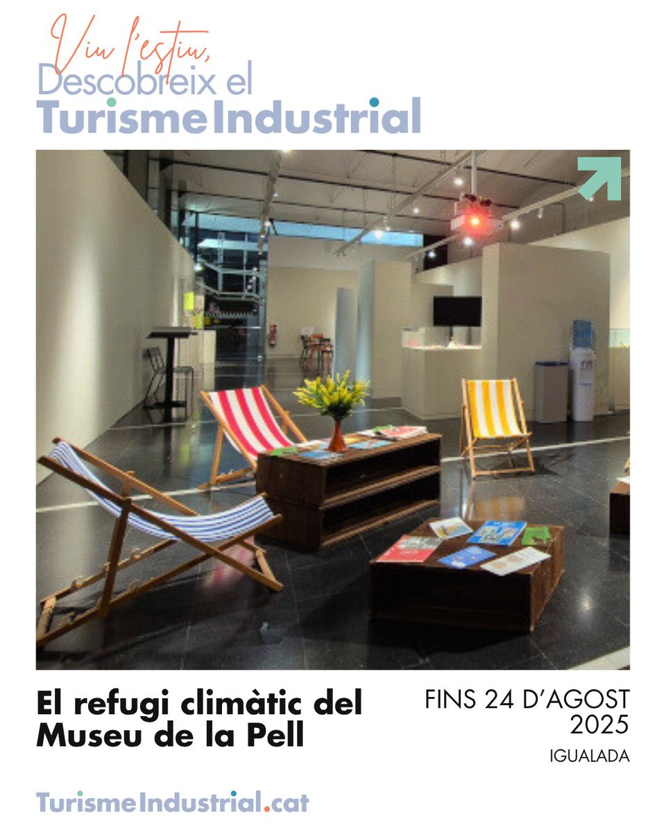 🔥 Per a la calor extrema… solucions industrials! El Museu de la Pell d'Igualada crea el Refugi Climàtic, un racó ple de jocs, tallers i activitats per a tota la família.
Viu l'estiu, descobreix el Turisme Industrial!
📆 Fins al 24/08.
🌐 xatic.cat/ca/activitats/…
#ViuEstiuXATIC