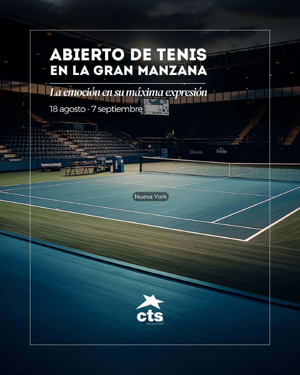 CTSCollection's tweet photo. Vive el tenis con acceso VIP, hospitalidad premium y asientos preferentes. Una experiencia deportiva donde cada detalle ha sido diseñado con sofisticación.

Del 18 de agosto al 7 de septiembre.

 #CTSCollection #SportsLuxury #USOpen2025 https://t.co/EYKanXzqP1