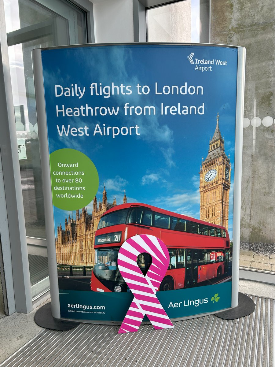 🔎🎀NBCRI PINK RIBBON SPOTTED🎀🔍

✈️Spotted at our charity partner, <a href="/Irelandwest/">Ireland West Airport</a> Airport Knock

👏We are thrilled to be one of the six amazing charities chosen by Ireland West Airport for the 2025 Charity Partnership Programme.

Upcoming 5K Runway Run!
📅Saturday, Sept 13th at