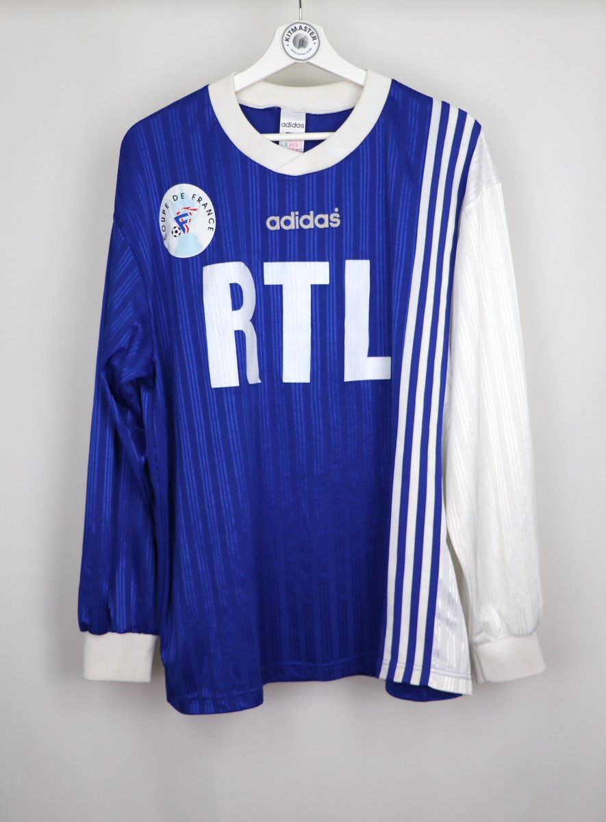 Kitmaster_fr's tweet image. Vintage adidas 1996/97 Coupe de France shirt with RTL sponsor 😍⚽

🛒 available on thekitmaster.com