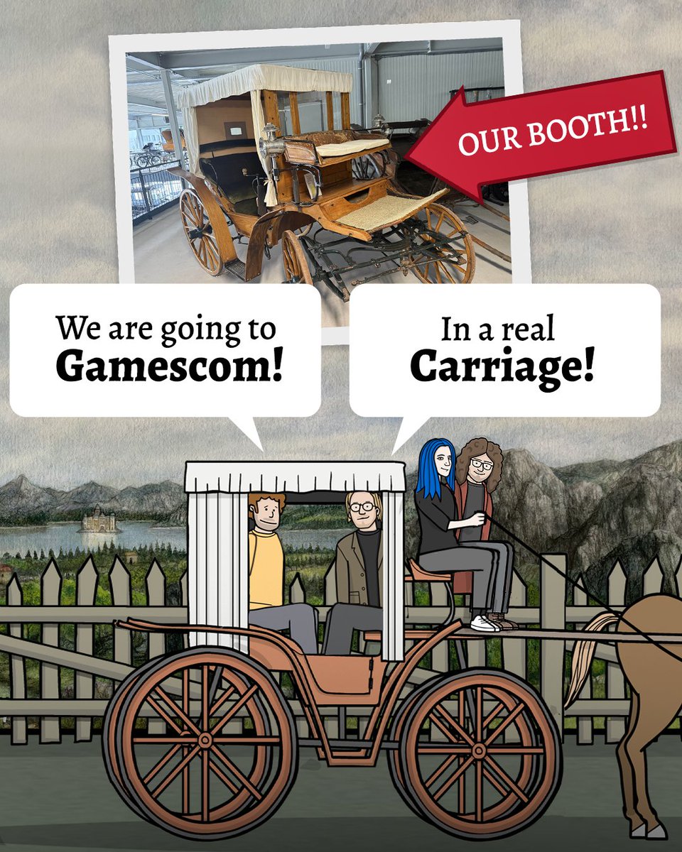 🐎 All aboard the Rusty Lake bandwagon! 🫴

This year at Gamescom, we’re showcasing a first-ever demo of our upcoming title, Servant of the Lake, inside a life-sized replica of the in-game carriage! 👀 

#gamescom2025 #indiegame