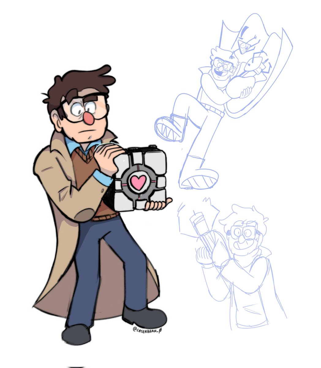 Never showed my #GravityFalls x #Portal crossover/au