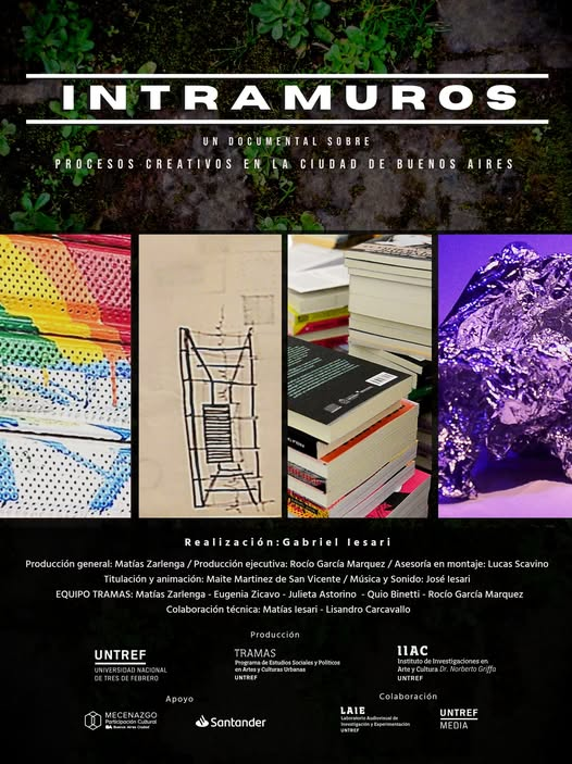 UNTREF (@untref) on Twitter photo ¿Qué hay detrás del arte que transforma Buenos Aires? 🏙️ Descubrilo en el estreno de nuestro documental “Intramuros”, un viaje a los procesos creativos que le dan vida a la ciudad.
🗓️ 29/09, 18:00 hs. 📍 (Juncal 1319). 🎟️ Gratis con inscripción previa.
Mail: tramas@untref.edu.ar ¿Qué hay detrás del arte que transforma Buenos Aires? 🏙️ Descubrilo en el estreno de nuestro documental “Intramuros”, un viaje a los procesos creativos que le dan vida a la ciudad.
🗓️ 29/09, 18:00 hs. 📍 (Juncal 1319). 🎟️ Gratis con inscripción previa.
Mail: tramas@untref.edu.ar