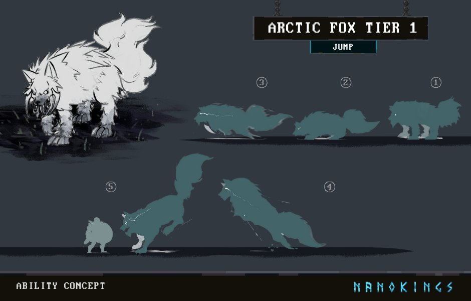 RunicDices's tweet image. Ability Mockup – Arctic Fox: Tier 1 ❄️
Leap lands. Claws flash. The frost bites first. 💥

💬 Blink and you’re buried. 💀

#conceptart #indiegames #gamedev #pixelart #gamedevelopment #art #indiedev #roguelite #game #indiegamedev #thursday #gamedesign #showcase