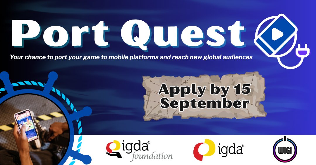 Set sail with us as we embark on a Port(ing) Quest ⛵

We’ve teamed up with IGDA Foundation and @getwigi to launch this collaborative initiative to help #gamedevs bring their games to mobile platforms and reach new global audiences. 

Learn more and apply: loom.ly/oPJi-eQ