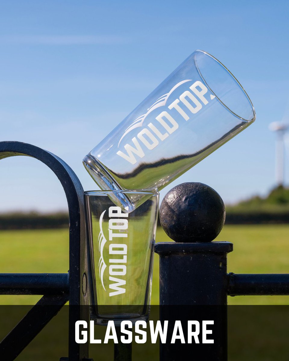 Crisp half, classic pint, or crafty 2/3—we’ve got the glass for it. Branded with the Wold Top logo &amp; built for proper enjoyment, these beauties look as good on your shelf as in your hand. 🛒 Grab yours: bit.ly/WTmerchandise #WoldTopGlassware #PerfectPour #WoldTopBrewery