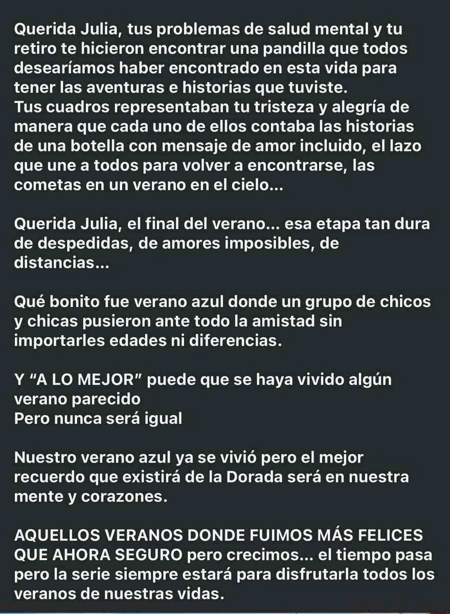 VERANO AZUL

Nuestra infancia

Sus aventuras

La pandilla, Julia y Chanquete