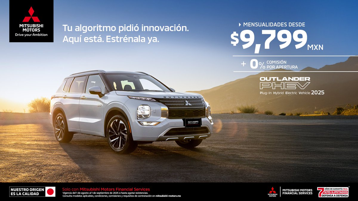 La oportunidad que buscabas llegó, llévate tu #Mitsubishi hoy.
PB5vUG.short.gy/6vSxdD