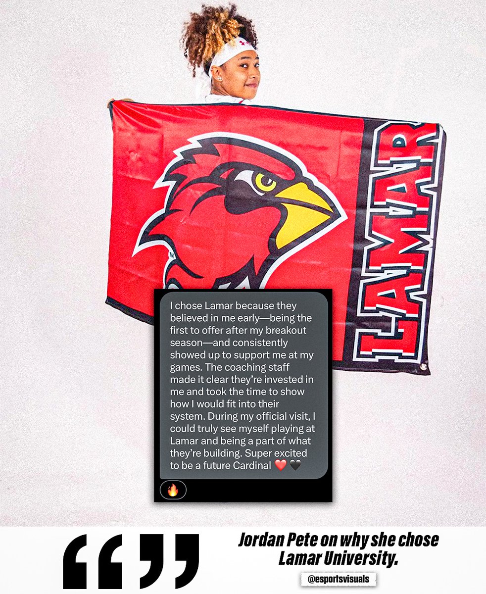 Why Jordan Pete (<a href="/Jordans2tuff/">Jordan Pete</a>) chose Lamar University (<a href="/LamarWBB/">Lamar Women's Hoops</a>).

#YouAreElite #EliteSportsVisuals <a href="/SotocatsGBBall/">SOTOCATSGirlsHoops</a>