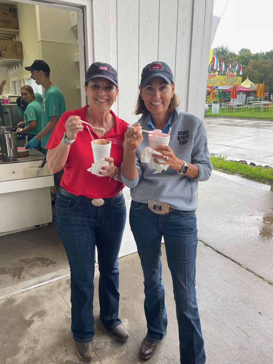 Gov. Kim Reynolds (@iagovernor) on Twitter photo Is there anything better than the first ice cream from the Dairy Barn? 🐄 🍦 Is there anything better than the first ice cream from the Dairy Barn? 🐄 🍦