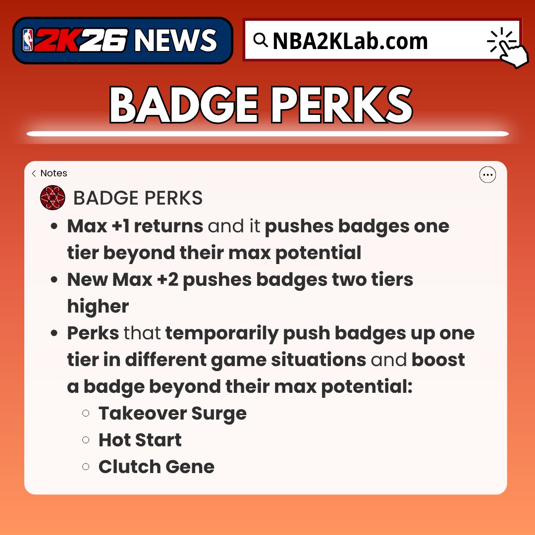 NBA2KLab's tweet photo. 2K26 MyPlayer Builder Updates