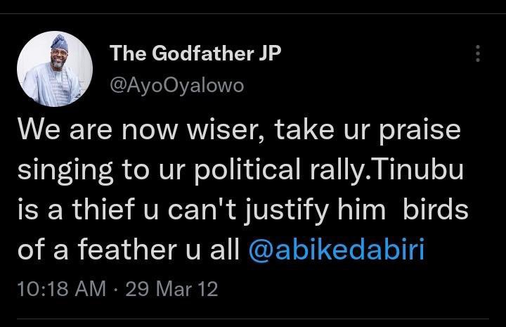 Oserume1's tweet image. They all know Tinubu is a bad man, but love for corruption drew them to Tinubu... #diggingdeep