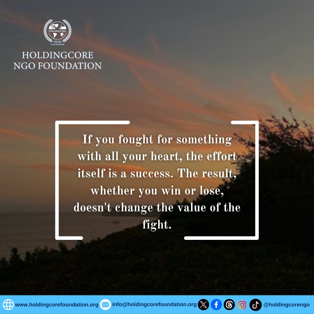 Holdingcorengo's tweet photo. Be proud not just of the outcome, but of the passion, courage, and dedication you poured into the journey. What have you been giving your heart to lately? 

#EffortIsSuccess #HoldingcoreEMPFoundation #HeartfeltHustle #RedefineSuccess #EndOfDayReflections https://t.co/cIBXK9mFHS