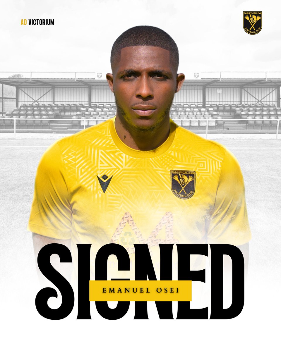 TadleyCallevaFC's tweet image. SARGE SIGNS ✍️

Tadley-Calleva are delighted to welcome Emanuel Osei to Barlows Park. 
The midfielder has been on Lawler&apos;s radar for a while now and we&apos;re delighted to get this deal over the line. 

Formerly of Colliers Wood &amp;amp; Sheerwater, &apos;Sarge&apos; comes with excellent Step 5…