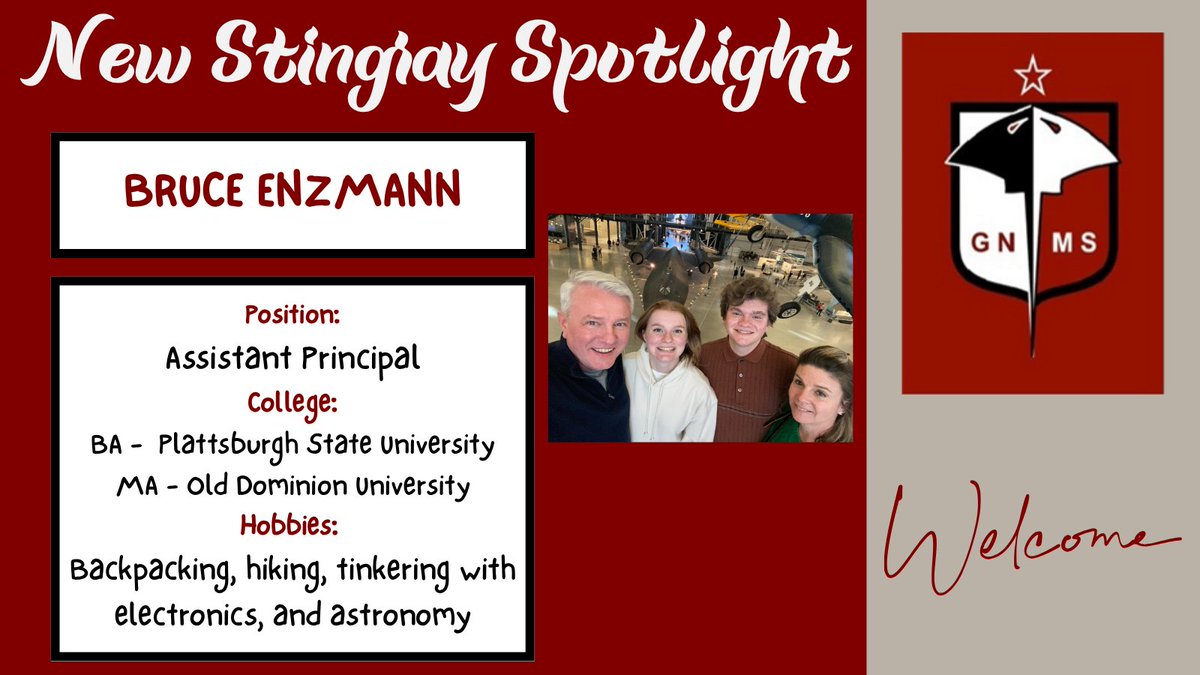 Great Neck Middle School (@greatneckms) on Twitter photo Please join us in welcoming our new Assistant Principal, Mr. Enzmann <a href="/BruceEnzmann_VB/">Bruce Enzmann Jr.</a> ! With years of experience in our division, he brings a wealth of knowledge and leadership to our school community. We're excited to have him on board! Please join us in welcoming our new Assistant Principal, Mr. Enzmann <a href="/BruceEnzmann_VB/">Bruce Enzmann Jr.</a> ! With years of experience in our division, he brings a wealth of knowledge and leadership to our school community. We're excited to have him on board!