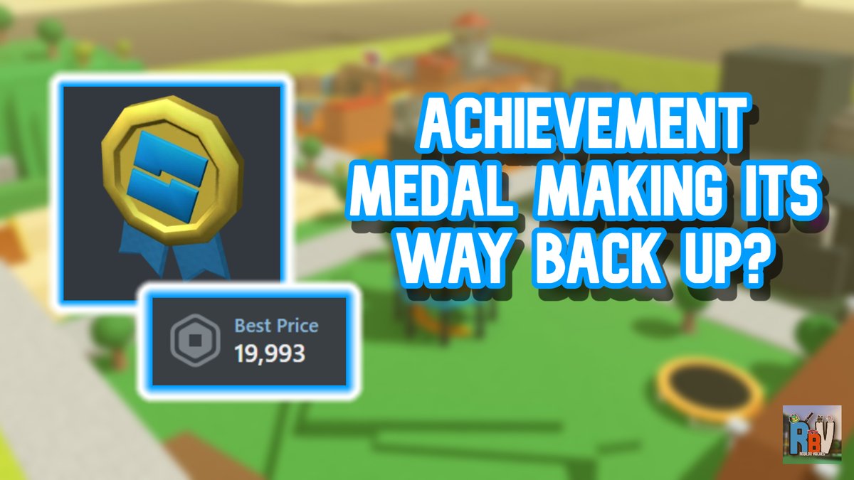 RBVProjects's tweet image. Achievement Medal is making its way back up?
An item created in 2021 by Roblox worth 100.000 Robux  (Original Value) was recently given away to some Roblox players participating in a DevRel event and after a day the price of the accessory fell off to 8.500 Robux.
Right now its…