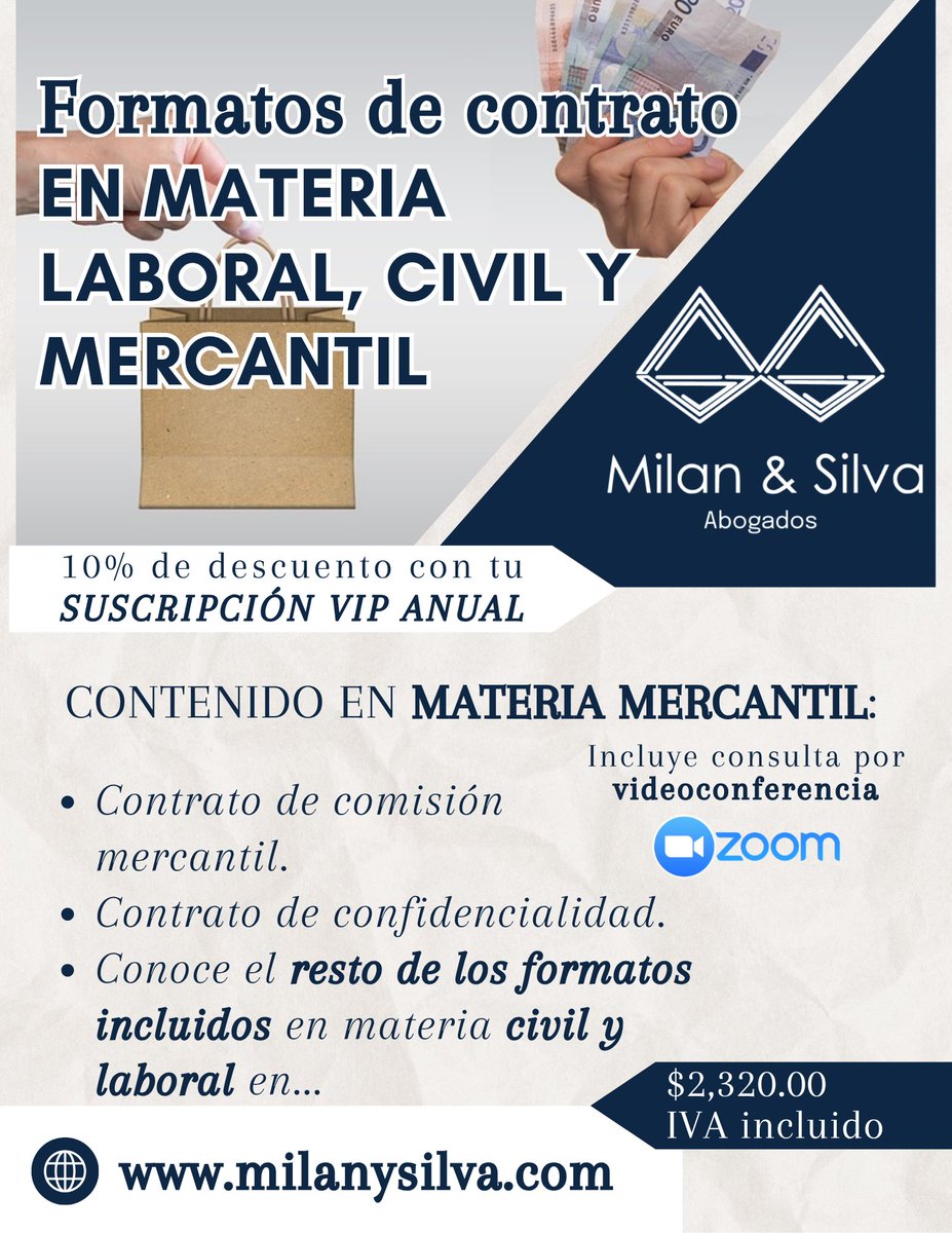 CTI_actualiza's tweet image. 📄💼 ¿Necesitas proteger tu negocio y formalizar acuerdos sin perder tiempo? Este paquete incluye formatos clave como el Contrato de Comisión Mercantil y el de Confidencialidad, listos para usar y personalizar. @MilanSilva17 ✅🖋️👇
milanysilva.com/producto/forma…

#contratos #formatos