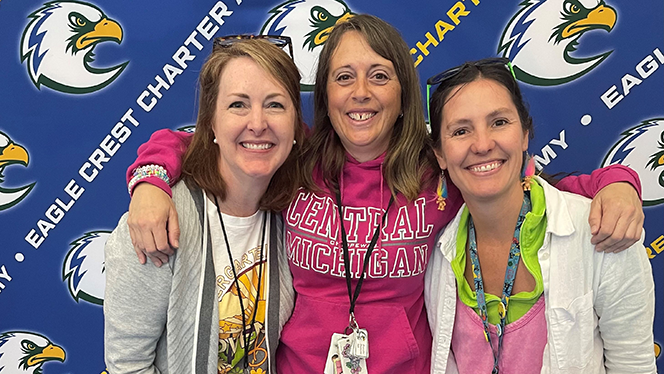 EagleCrestNHA's tweet photo. Karen Roelofs, one of this year’s Excellence in Teaching winners at Eagle Crest, helps students build key skills and confidence for success. Teamwork and support make all the difference.

Learn more: https://t.co/L2j1Q3PsPg
#EagleCrestCharterAcademy #MichiganCharter https://t.co/DVZLFIHzZO