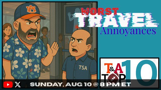 We are all back from a great weekend at the Gathering in Charlotte, and we’re ready to talk about annoying things that happen when we travel. Click the link below to vote, and join us Sunday night at 8 ET as we reveal the results and talk about other things like college sports,