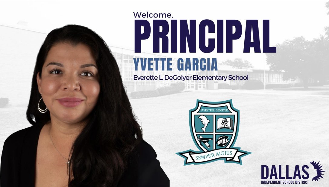 W.T. White Vertical Team (@wtwhitevt) on Twitter photo 🎉 We’re excited to welcome back Yvette Garcia as the new principal of DeGolyer Elementary! 
She previously served as our assistant principal, and we’re thrilled to see her return to lead with heart, vision, and commitment to our students. 
Welcome home, Principal Garcia! 🐬 🎉 We’re excited to welcome back Yvette Garcia as the new principal of DeGolyer Elementary! 
She previously served as our assistant principal, and we’re thrilled to see her return to lead with heart, vision, and commitment to our students. 
Welcome home, Principal Garcia! 🐬